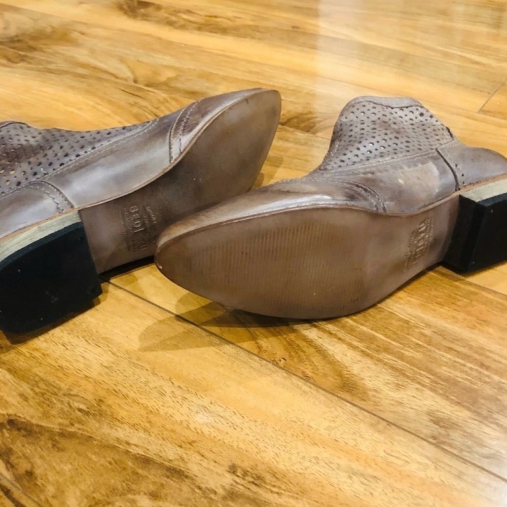 BED|STU Taupe Perforated Ankle Booties - Picture 6 of 6